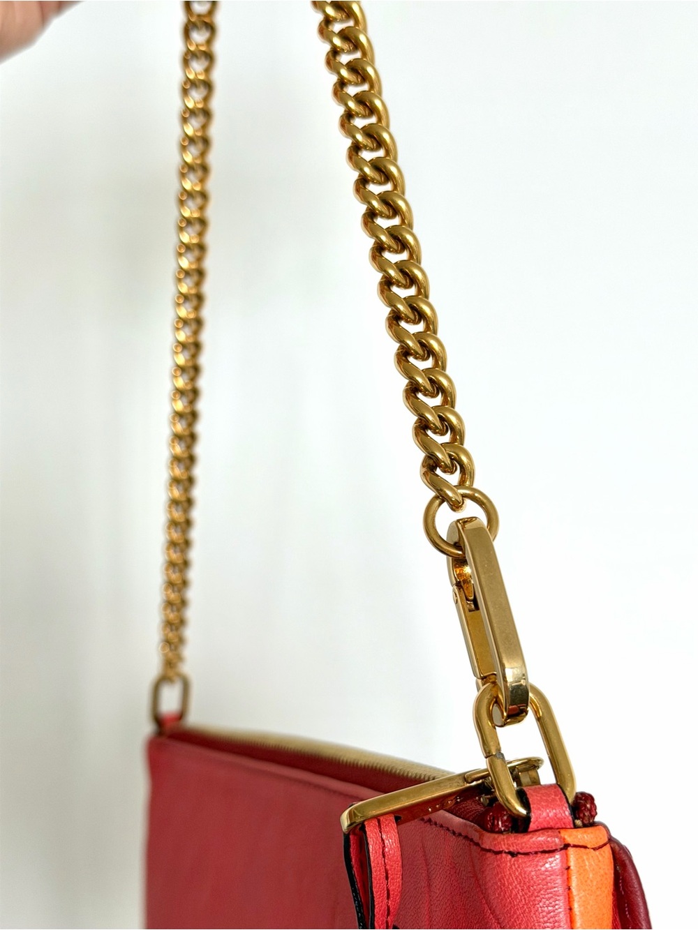 Chloe Multicolor Leather Envelope Flap Chain Clutch - Picture 5 of 15